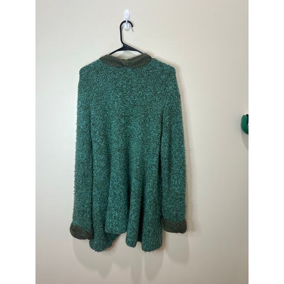 Sleeping on Snow Sz L Green Knit Cardigan Sweater Cozy Comfy Light Pill - Picture 5 of 6
